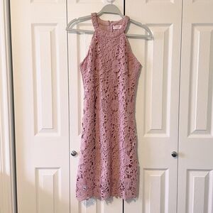 Pink Lily Lace Dress